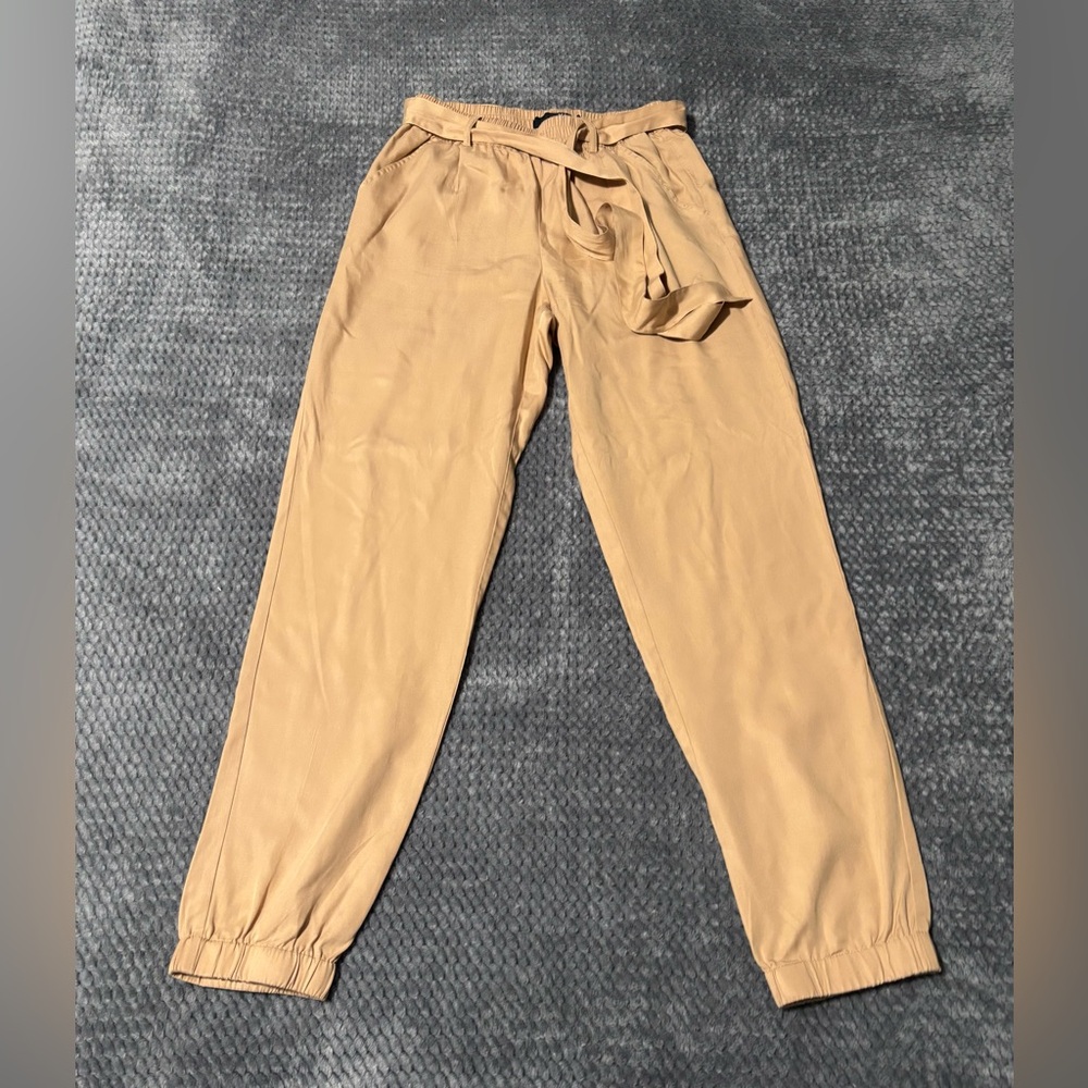 Max Jeans Women’s High Rise Soft Joggers Pants Light Brown Size S